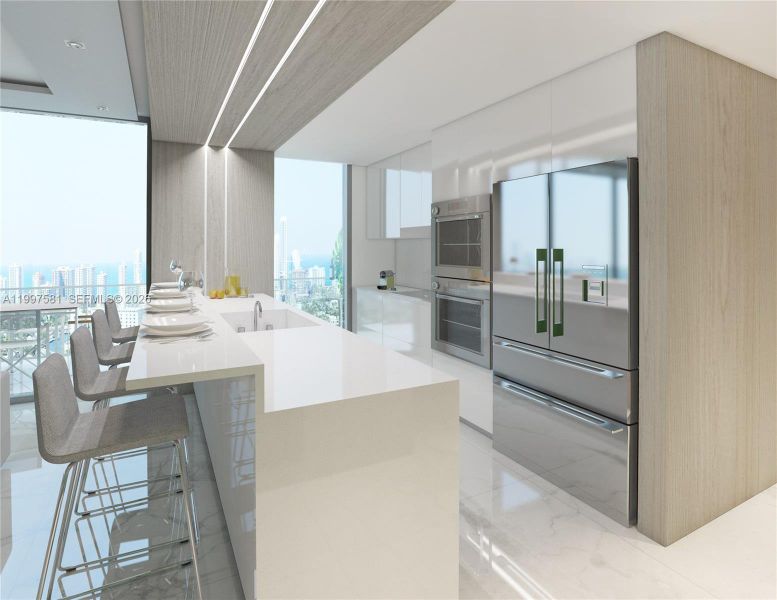 Furnished interior view inside a new home in , Hallandale Beach (Image 5).