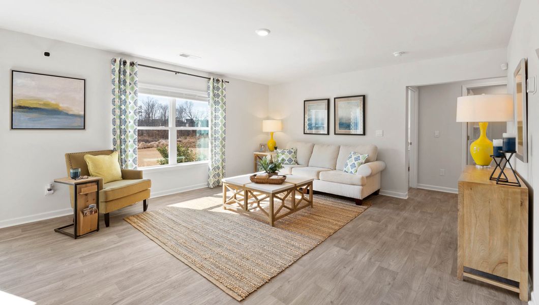 Representative furnished interior of a home built from the Hayden by D.R. Horton in Lightwood Cottages, Moore (Image 16).