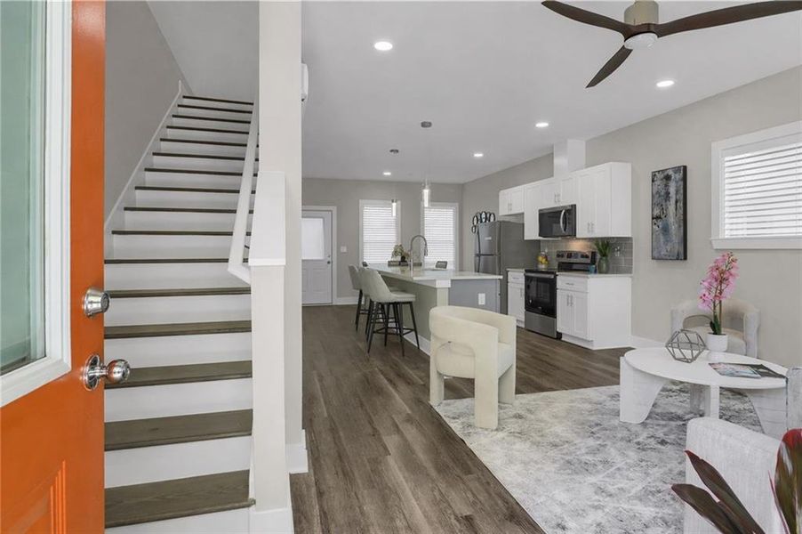 Furnished interior view inside a new home in , Atlanta (Image 17).