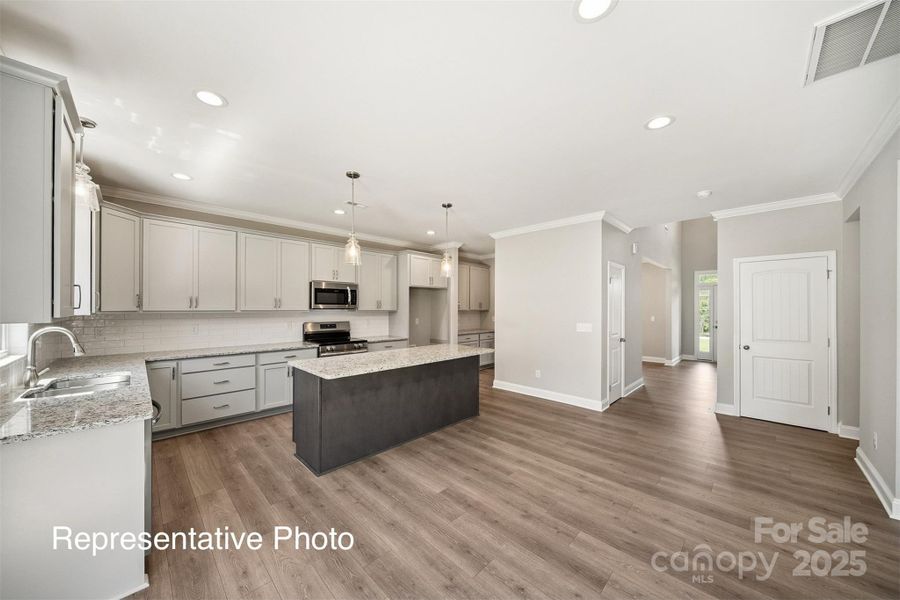 Furnished interior view inside a new home in , Wingate (Image 7).