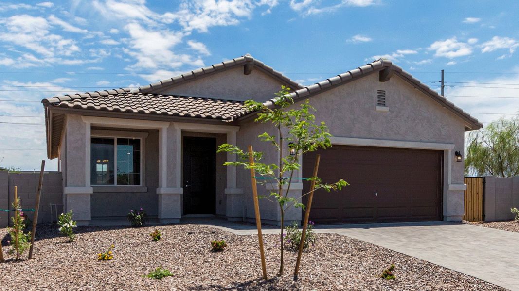 Representative exterior photo of a completed home built from the Plan 3510 by Scott Communities in The Views at Rancho Cabrillo, Peoria, AZ (Image 19). Representative exterior photo of a completed home built from the Plan 3510 by Scott Communities in The Views at Rancho Cabrillo, Peoria, AZ (Image 19).
