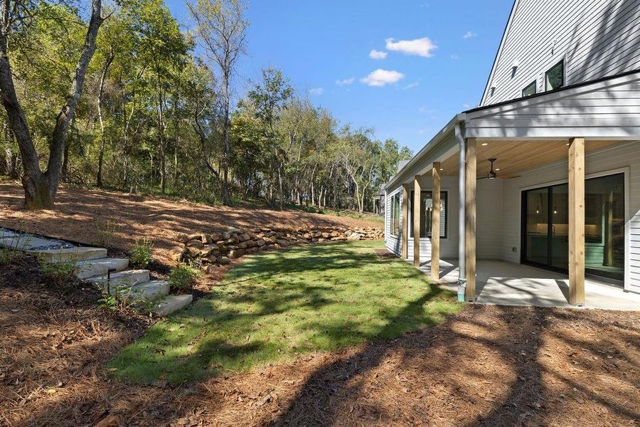 Exterior details and patio area of a home in Aster, Roswell (Image 33).