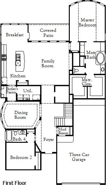 Includes Brick Back, Master Bath Suite Option, Optional Stair Parts, 8' Front Door Option (May Change WindowsPer Plan)