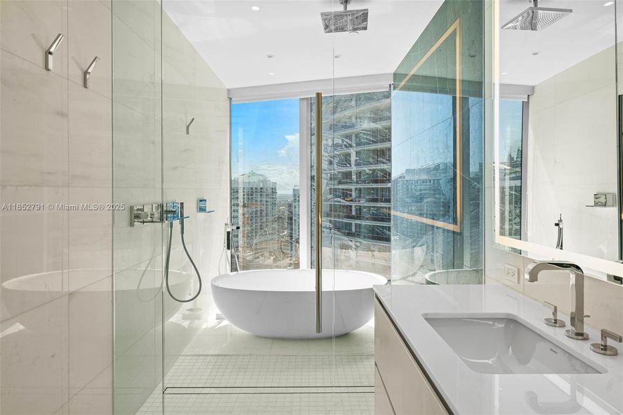 Furnished interior view inside a new home in , Miami (Image 23).