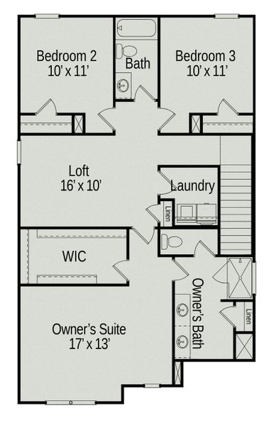 2D floor plan layout of this home in Cantigny Park, Clarksville, TN (Image 3).