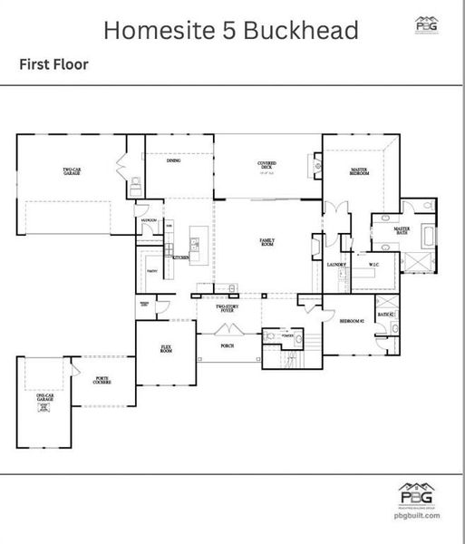 2D floor plan layout of this home in Town Farms, Peachtree Corners, GA (Image 3).