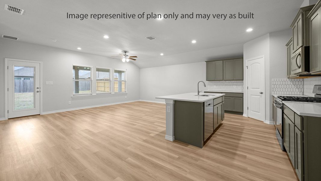 Furnished interior view inside a new home in King's Landing, Corpus Christi (Image 6).