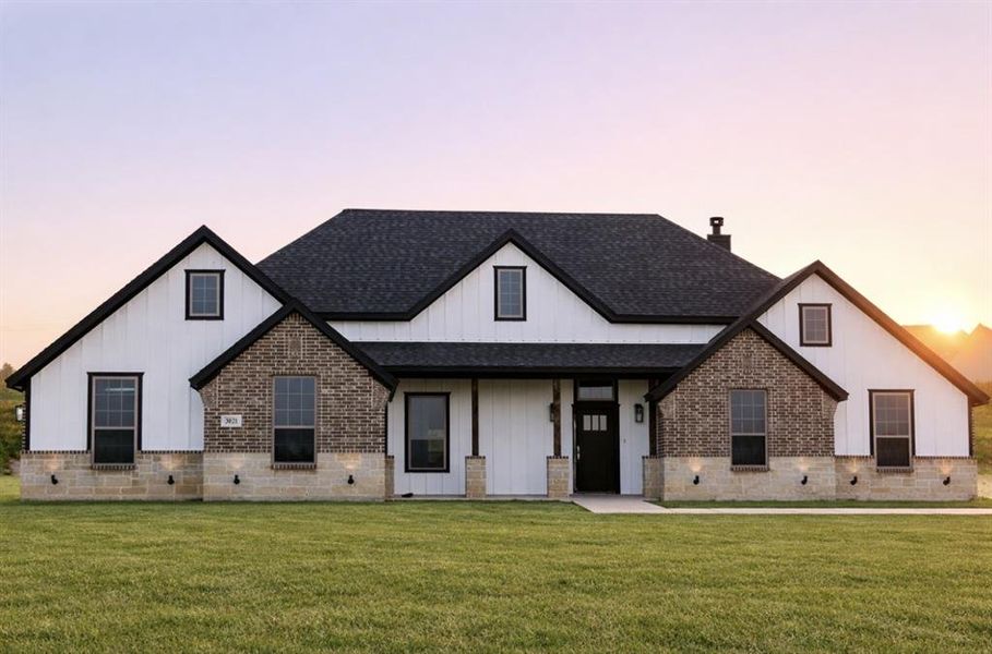 Front exterior of a new home in , Springtown, TX, highlighting curb appeal (Image 27).