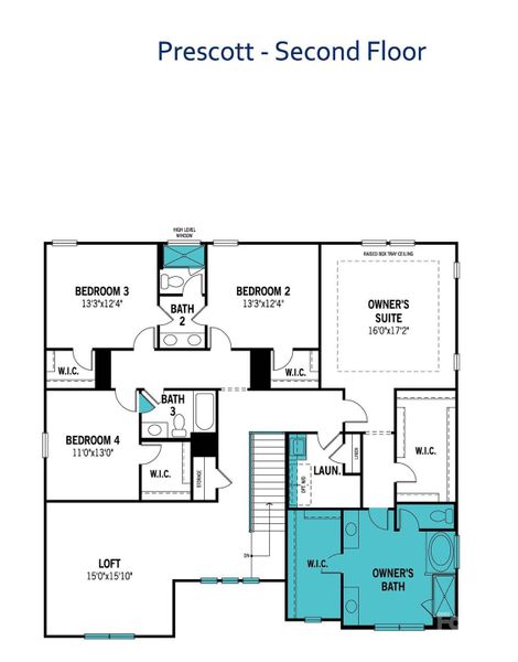 2D floor plan layout of this home in Blair Place, Monroe, NC (Image 5).