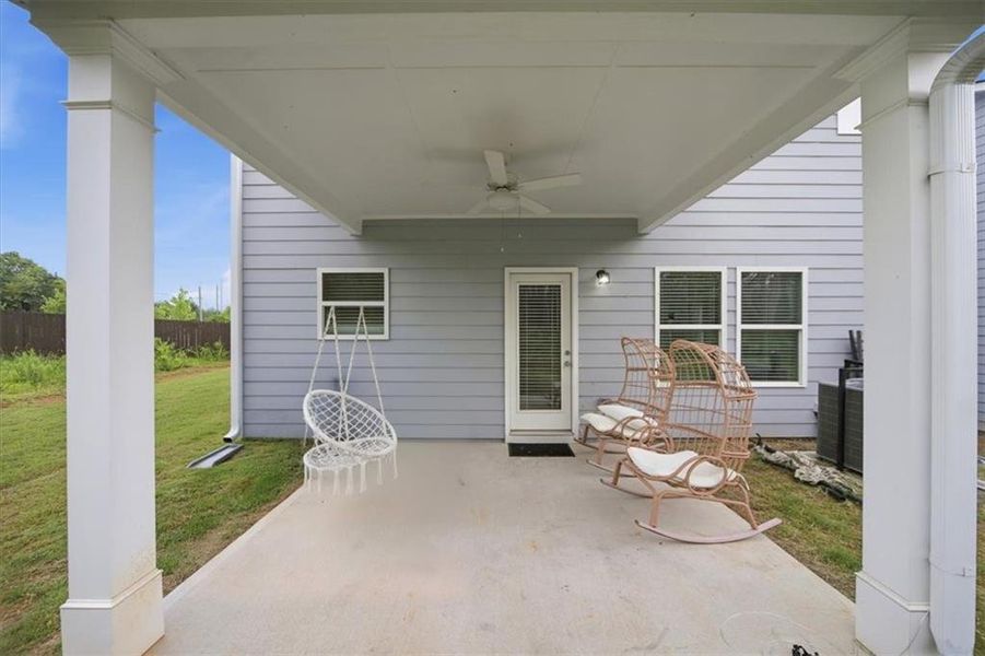 Exterior details and patio area of a home in Fairview Lake, Conyers (Image 26). Exterior details and patio area of a home in Fairview Lake, Conyers (Image 26).