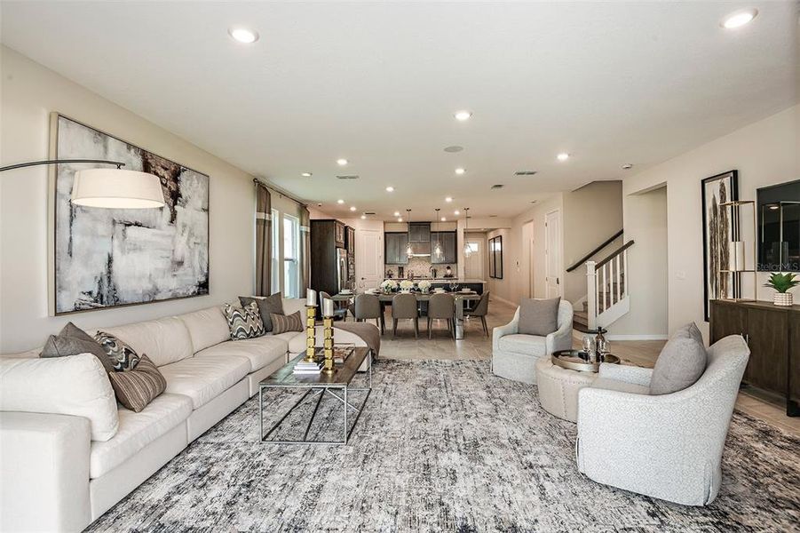 Furnished interior view inside a new home in Timber Ridge, Plant City (Image 8). Furnished interior view inside a new home in Timber Ridge, Plant City (Image 8).