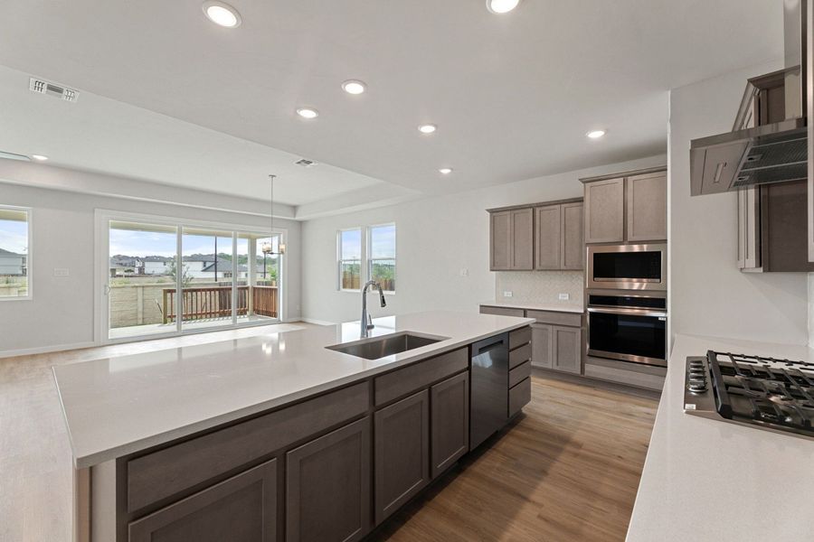 Representative furnished interior of a home built from the Abilene by Hakes Brothers in Hunters Ranch, San Antonio (Image 5).