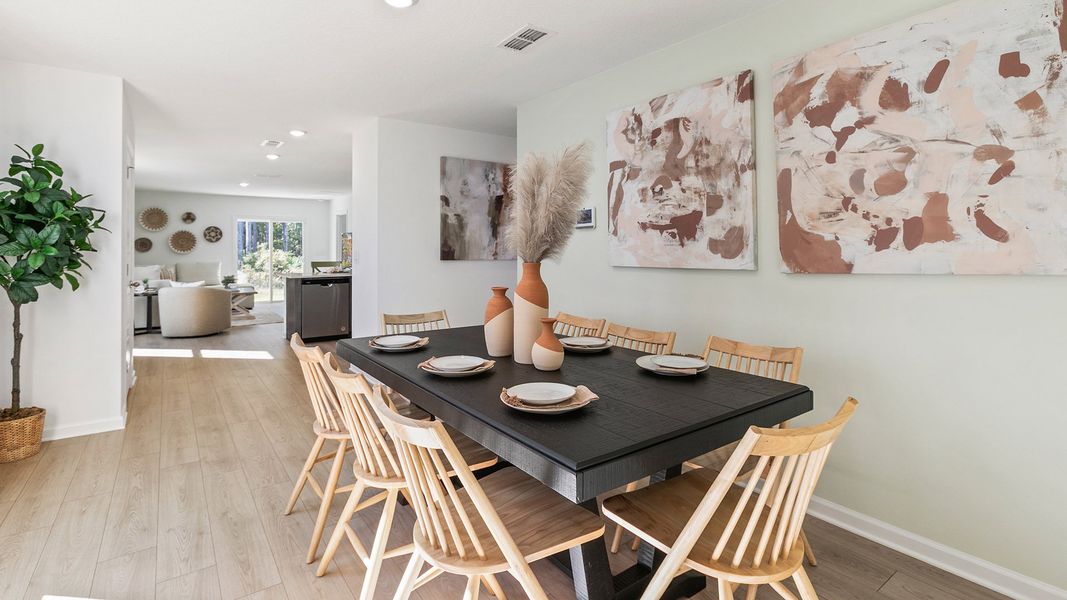 Representative furnished interior of a home built from the ALLEX by D.R. Horton in Copes Landing, Jacksonville (Image 7).