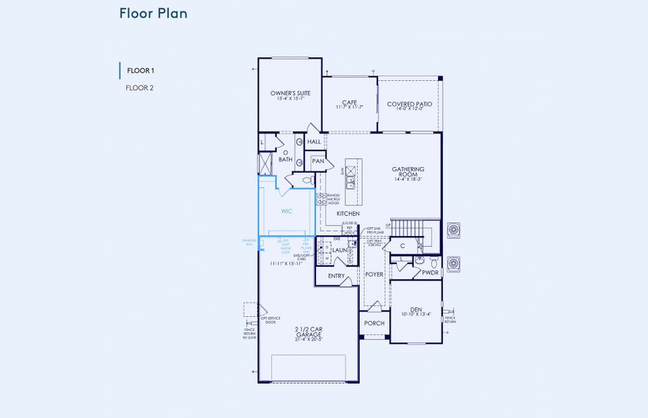 2D floor plan layout of this home in Soleo, San Tan Valley, AZ (Image 5).