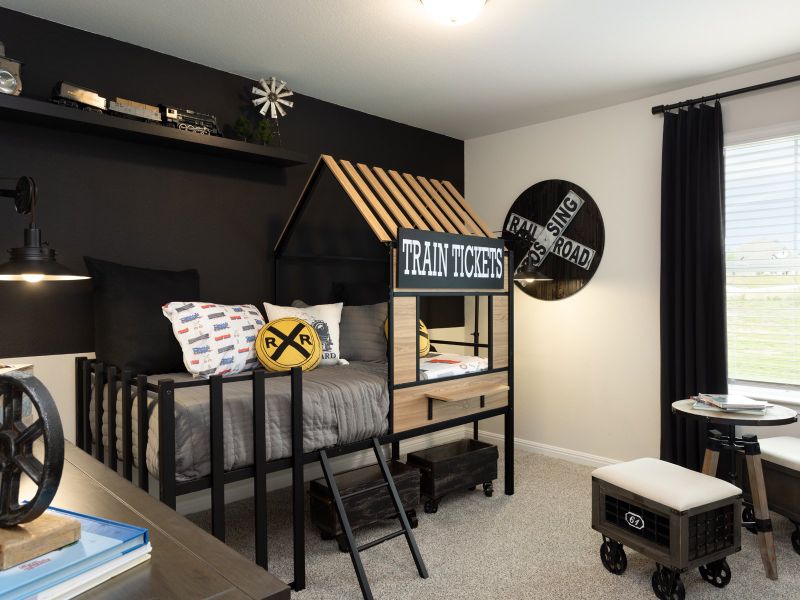 Furnished interior view inside a new home in Riverbend at Double Eagle - Reserve Collection, Cedar Creek (Image 11).