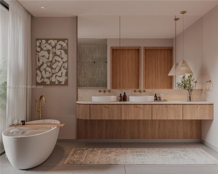 Furnished interior view inside a new home in , Miami (Image 4). Furnished interior view inside a new home in , Miami (Image 4).