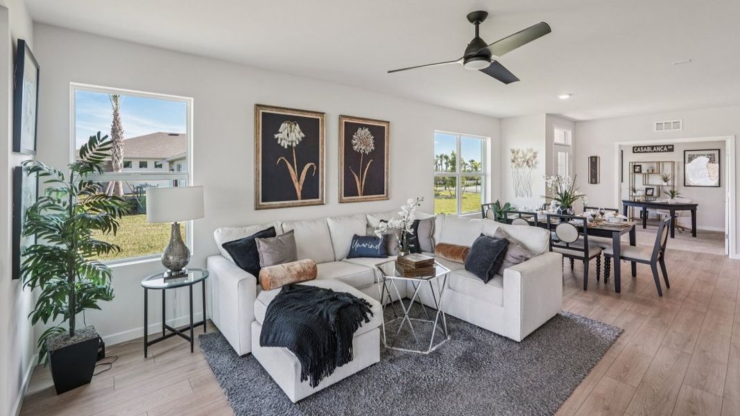 Furnished interior view inside a new home in Palmetto Landing at Babcock Ranch Express, Punta Gorda (Image 7).