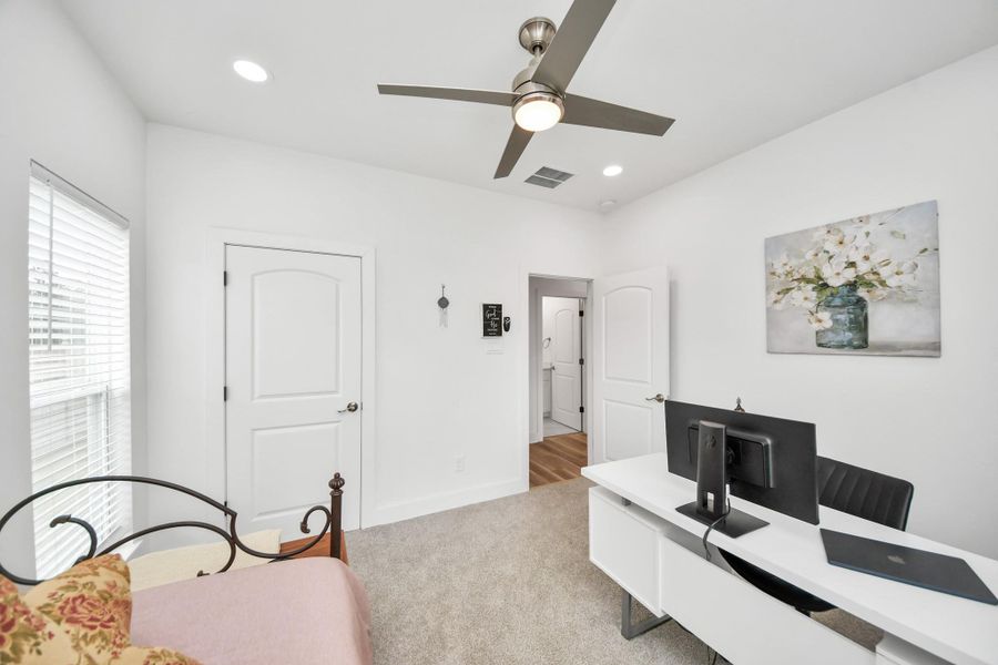 4th bedroom featuring a walk-in closet, can be used as a home office or standard bedroom. 4th bedroom featuring a walk-in closet, can be used as a home office or standard bedroom.
