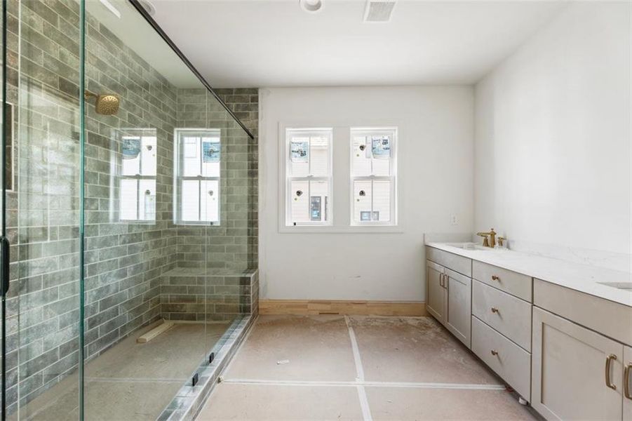 In-progress construction of a new home in , Alpharetta, GA (Image 34).