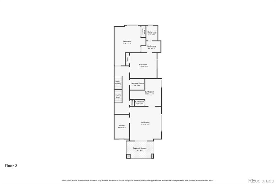 2D floor plan layout of this home in , Denver, CO (Image 5).