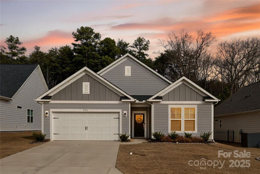 Front exterior of a new home in Villas at Sherrills Ford, Terrell, NC, highlighting curb appeal (Image 22).