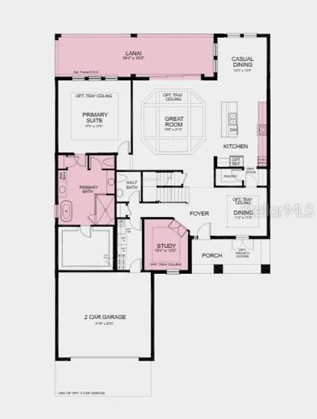 2D floor plan layout of this home in Ardisia Park, New Smyrna Beach, FL (Image 5).