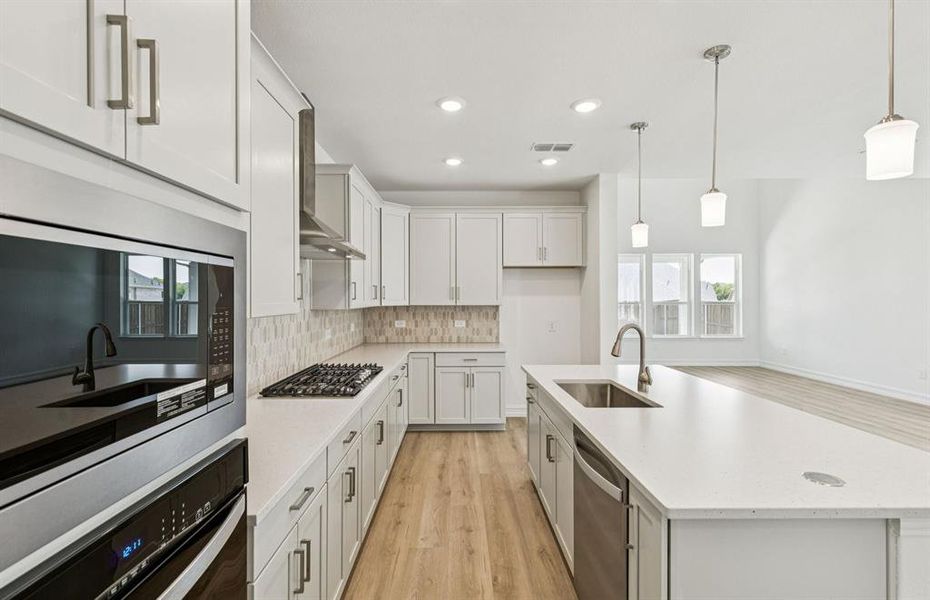 Airy kitchen with ample cabinet space Airy kitchen with ample cabinet space