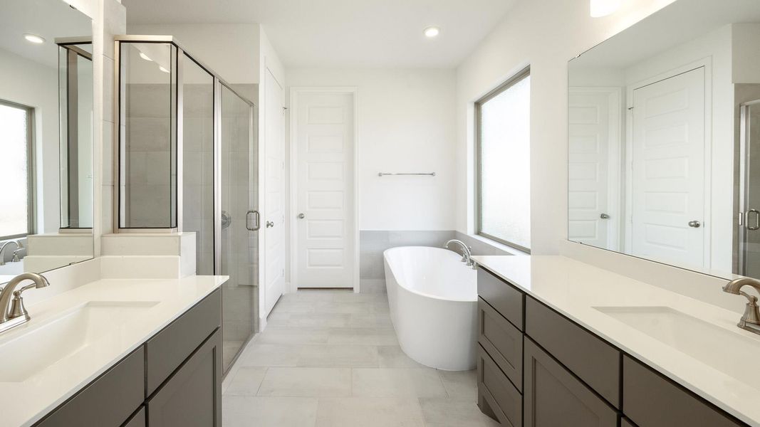 Furnished interior view inside a new home in Santa Rita Ranch 50', Liberty Hill (Image 5). Furnished interior view inside a new home in Santa Rita Ranch 50', Liberty Hill (Image 5).