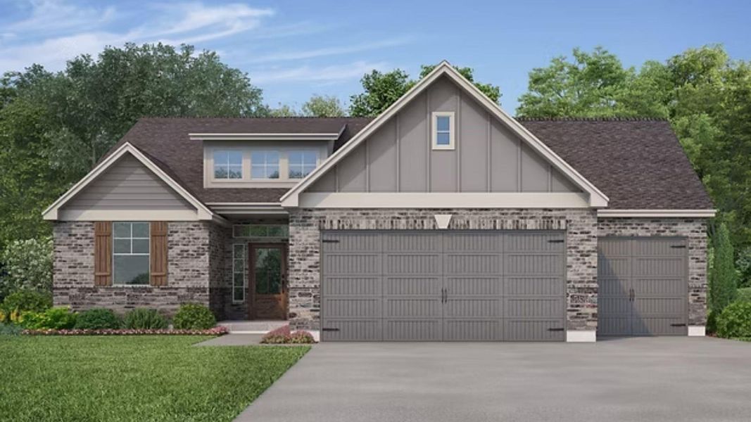 Front exterior of a new home in , Bay City, TX, highlighting curb appeal (Image 1).