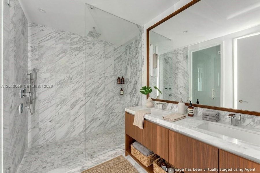Furnished interior view inside a new home in , Miami (Image 6).