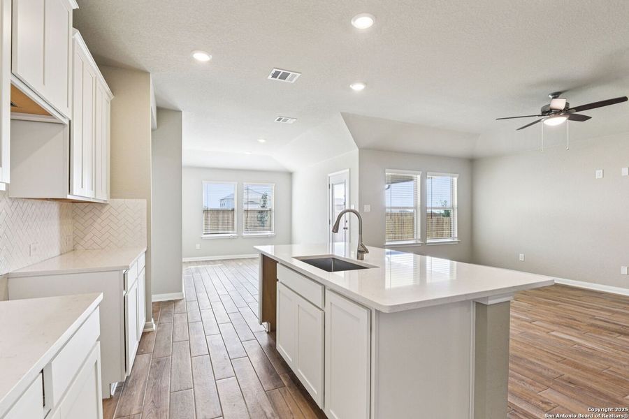 Furnished interior view inside a new home in Legendary Trails - Premier Series, Cibolo (Image 6). Furnished interior view inside a new home in Legendary Trails - Premier Series, Cibolo (Image 6).