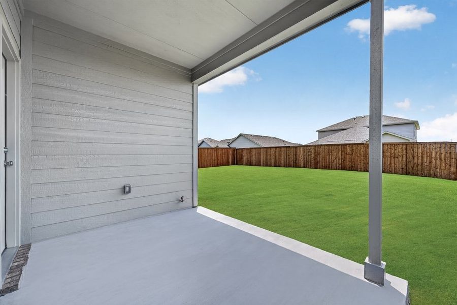Exterior details and patio area of a home in River Ridge, Crandall (Image 2). Exterior details and patio area of a home in River Ridge, Crandall (Image 2).