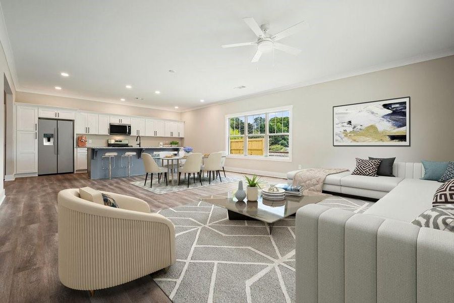 Furnished interior view inside a new home in , Acworth (Image 5). Furnished interior view inside a new home in , Acworth (Image 5).