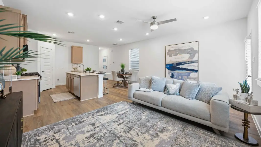Furnished interior view inside a new home in Wheatley Oaks, Houston (Image 3). Furnished interior view inside a new home in Wheatley Oaks, Houston (Image 3).
