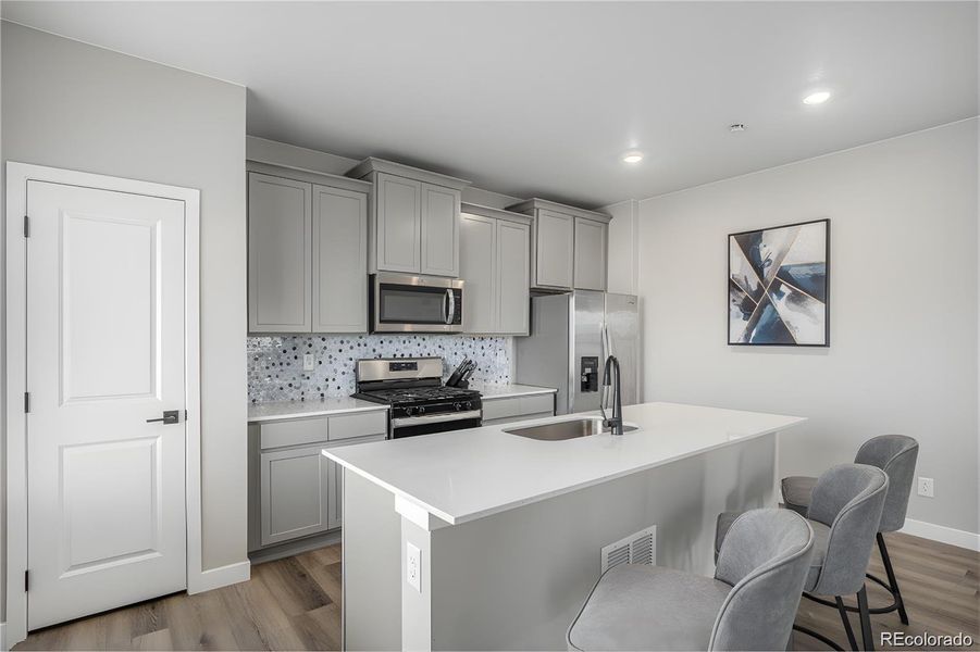 Furnished interior view inside a new home in Second Creek Farm, Commerce City (Image 17).