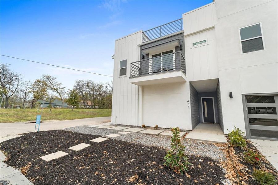 Exterior details and patio area of a home in , Dallas (Image 3). Exterior details and patio area of a home in , Dallas (Image 3).