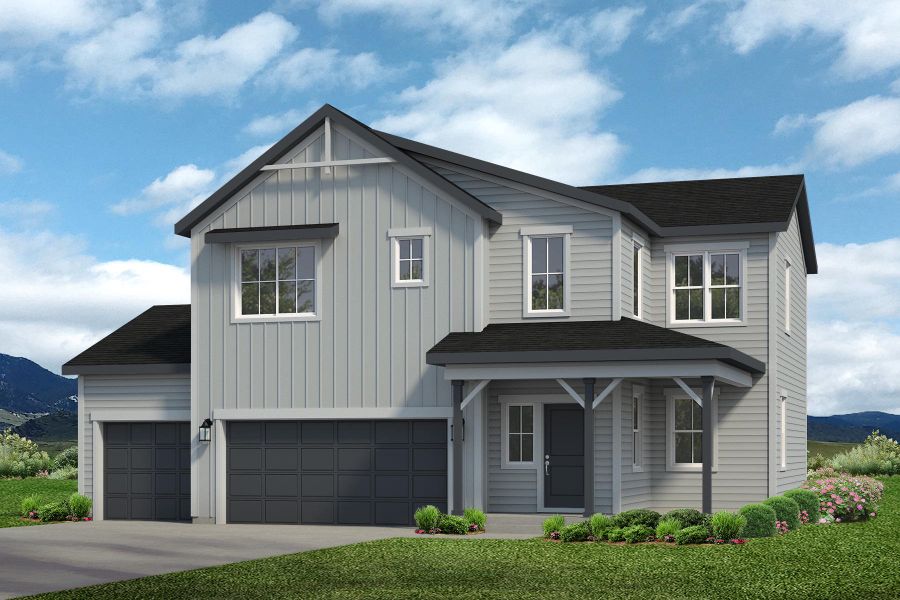 Representative exterior photo of a completed home built from the Welby by Baessler Homes in Hudson Hills, Hudson, CO (Image 2). Representative exterior photo of a completed home built from the Welby by Baessler Homes in Hudson Hills, Hudson, CO (Image 2).