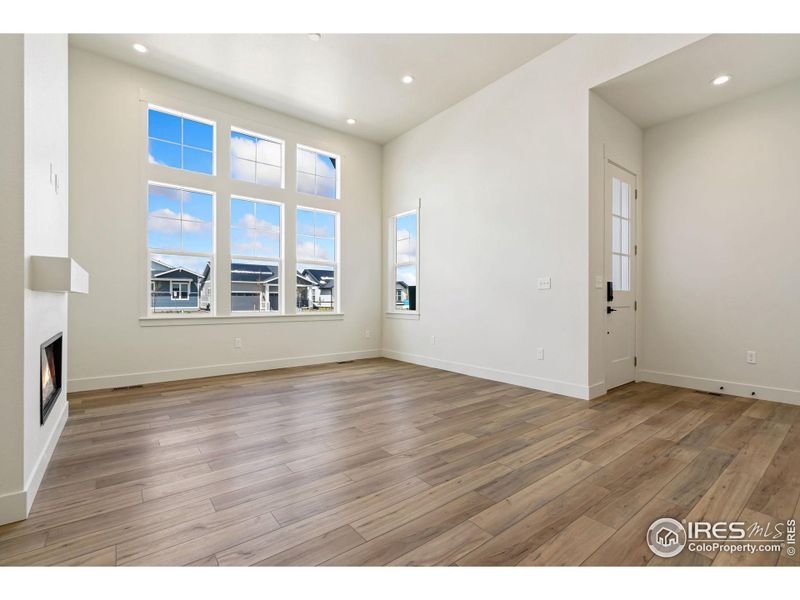 Luxury vinyl plank throughout the living areas