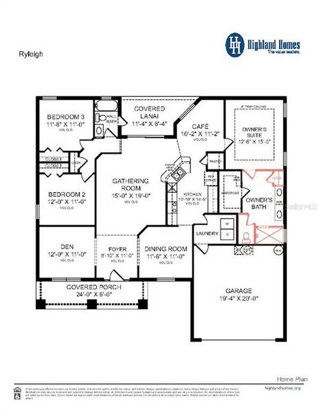 2D floor plan layout of this home in The Lakes, Lake Alfred, FL (Image 2).