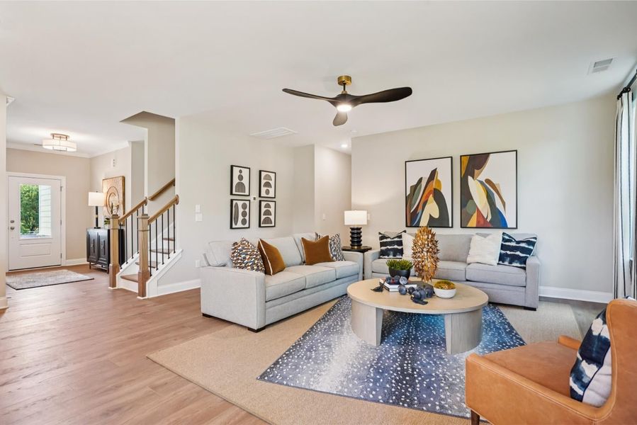 Representative furnished interior of a home built from the Fontana by Caruso Homes in Blue Run, Raleigh (Image 8). Representative furnished interior of a home built from the Fontana by Caruso Homes in Blue Run, Raleigh (Image 8).
