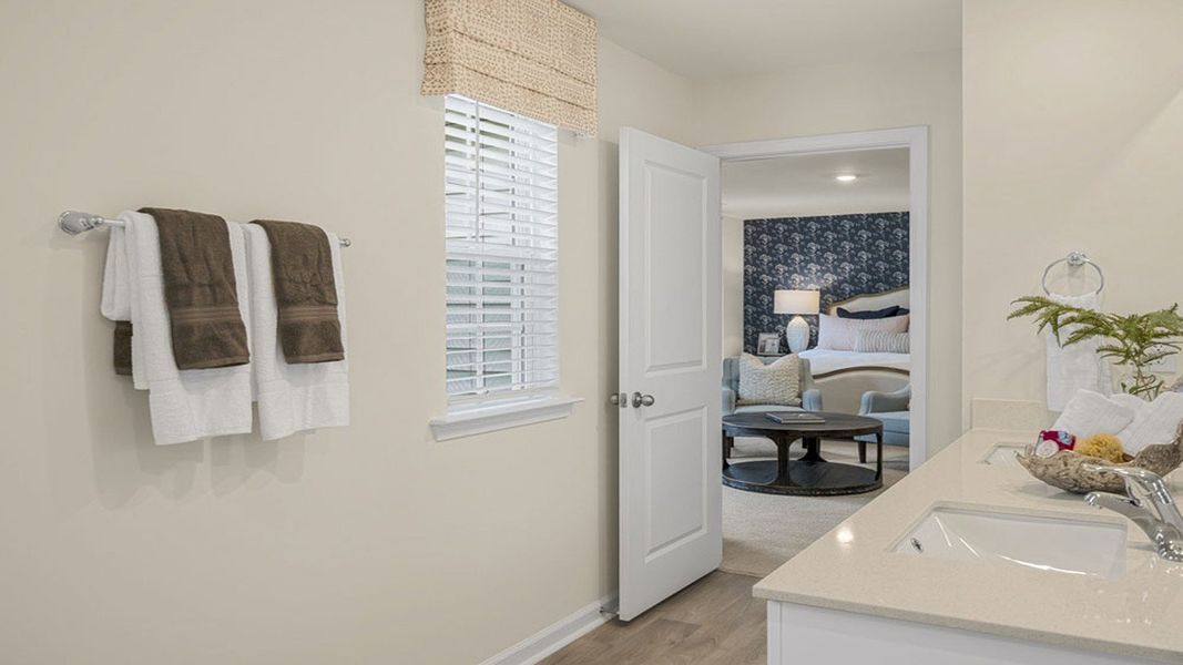Representative furnished interior of a home built from the Galen by D.R. Horton in Country Creek, Lexington (Image 22).