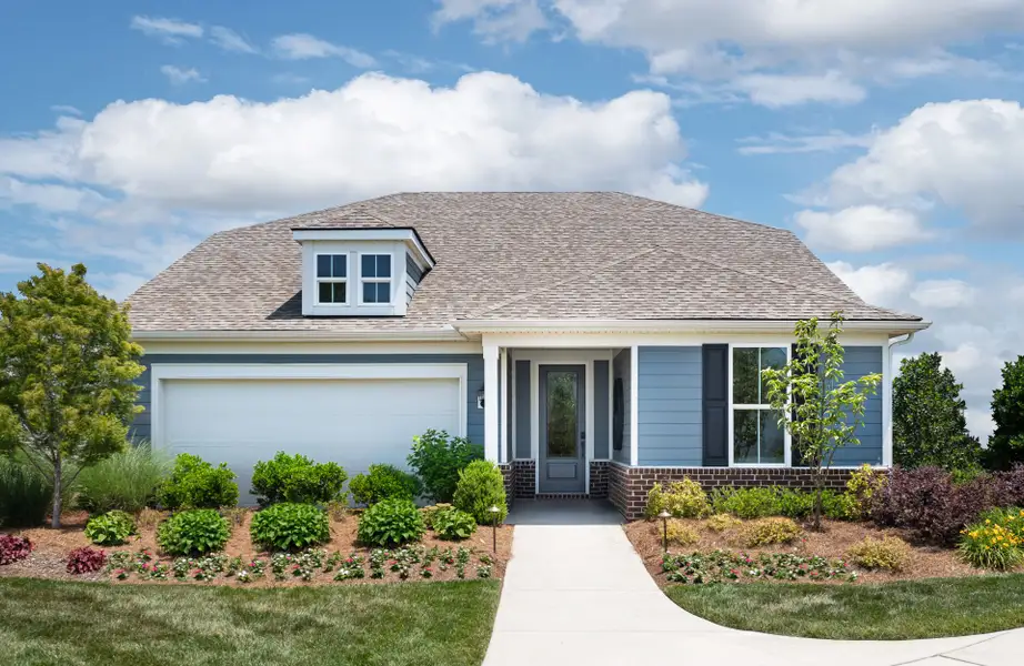 Representative exterior photo of a completed home built from the Prestige by Del Webb in Del Webb Southern Harmony, Murfreesboro, TN (Image 30). Representative exterior photo of a completed home built from the Prestige by Del Webb in Del Webb Southern Harmony, Murfreesboro, TN (Image 30).