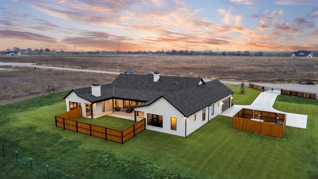 Exterior details and patio area of a home in , Krum (Image 4). Exterior details and patio area of a home in , Krum (Image 4).