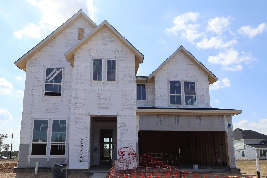 In-progress construction of a new home in Woodson’s Reserve, Spring, TX (Image 7).