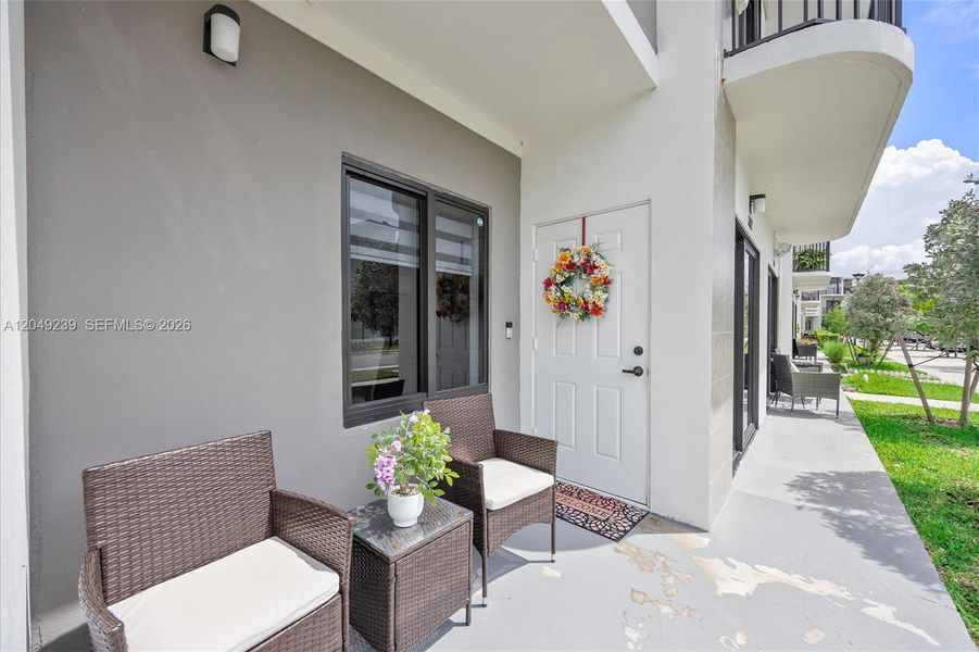 Exterior details and patio area of a home in , Homestead (Image 2). Exterior details and patio area of a home in , Homestead (Image 2).