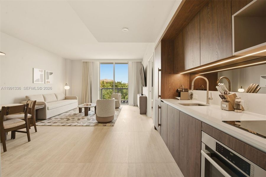 Furnished interior view inside a new home in Domus Brickell Park, Miami (Image 12).