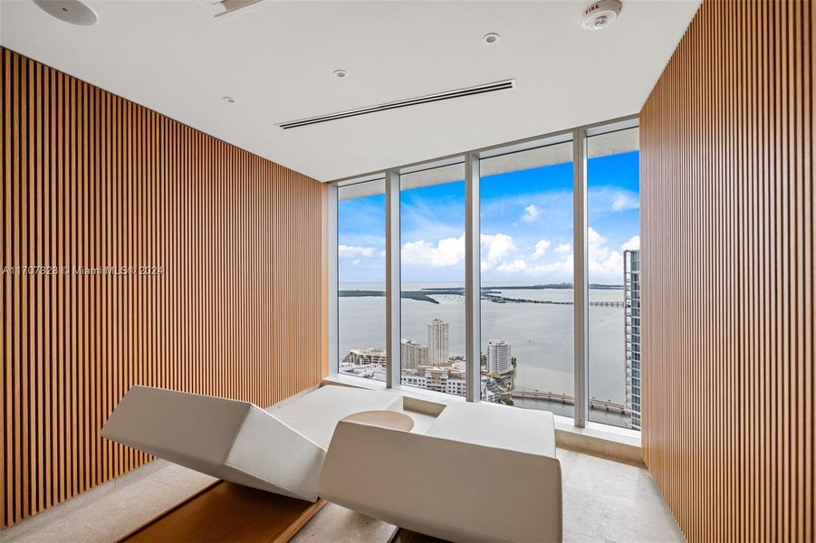 Furnished interior view inside a new home in Aston Martin Residences, Miami (Image 4).