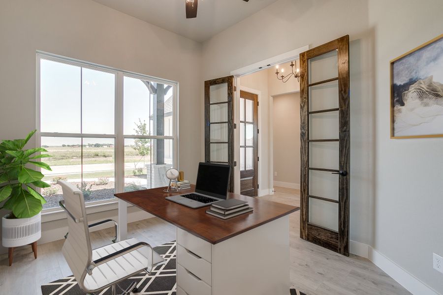 Representative furnished interior of a home built from the The Frisco by Kenmark Homes in Coyote Crossing, Godley (Image 4). Representative furnished interior of a home built from the The Frisco by Kenmark Homes in Coyote Crossing, Godley (Image 4).