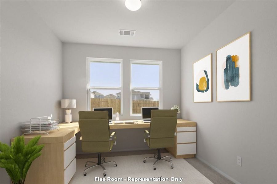 Representative furnished interior of a home built from the Harvest Ridge 1950 by Brohn Homes in Harvest Ridge, Elgin (Image 6).