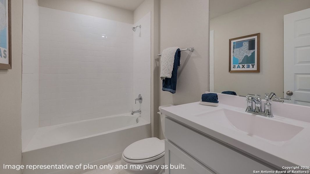 Furnished interior view inside a new home in Brookstone Creek, San Antonio (Image 14).